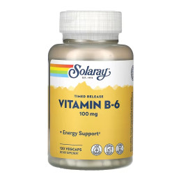 Vitamin B-6 100mg - 120 vcaps Solaray