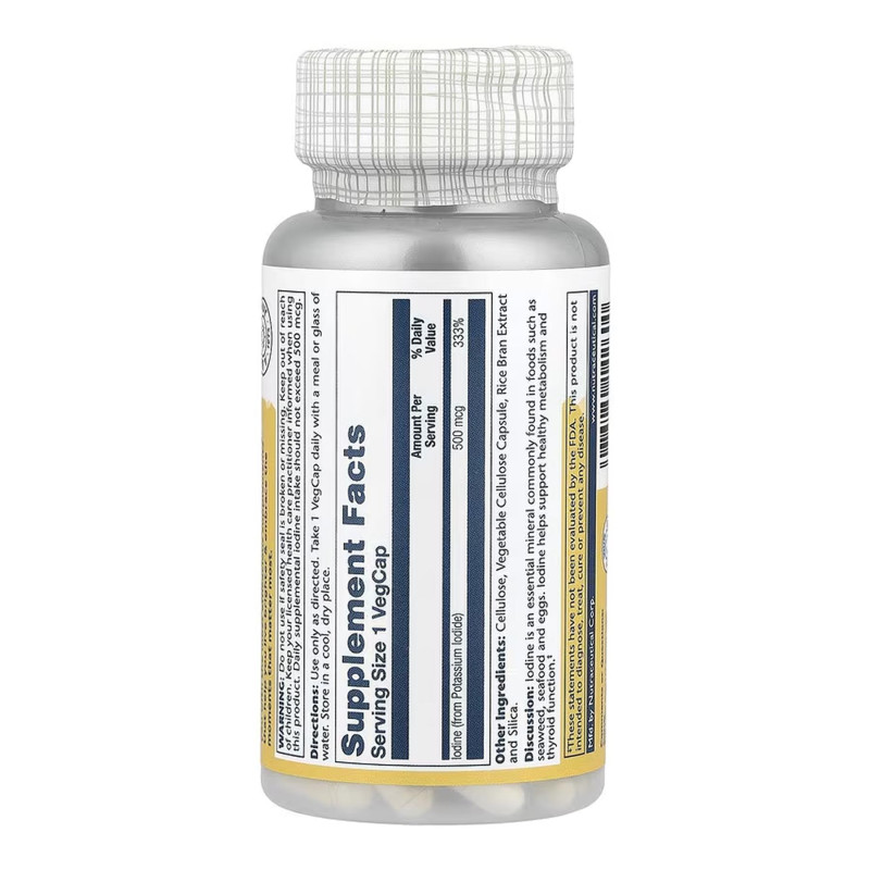 Lodine 500mcg - 30 vcaps Solaray