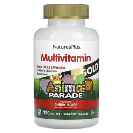 Мультивітаміни для дітей Nature's Plus (Animal Parade Gold) 120 жувальних таблеток зі смаком вишні