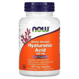 Гіалуронова кислота Now Foods (Hyaluronic Acid) 100 мг 120 капсул