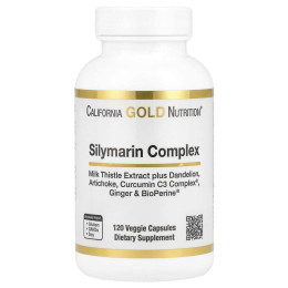 Комплекс для здоров'я печінки силімарин California Gold Nutrition (Silymarin Complex Liver Health) 300 мг 120 вегакапсул
