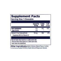 Вітамін Д3 для дітей 400 IU, Vitamin D-Rex 10mcg - 90 сhewable Bubble Gum KAL