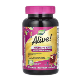 Мультивітаміни для жінок 50+, Alive!® Womens 50+ Multi Gummy - 60 gummies Nature's Way
