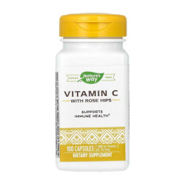 Вітамін С, Vitamin C Rose Hips - 100 caps Nature's Way