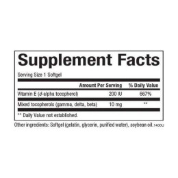 Mixed Vitamin E 134 mg (200 IU) - 90 softgels Natural Factors