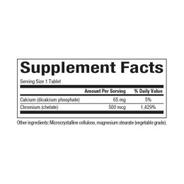 Chromium GTF Chelate 500mcg - 90 tabs Natural Factors