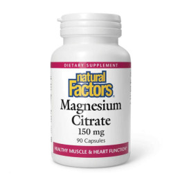 Magnesium Citrate 150mg - 90 caps Natural Factors
