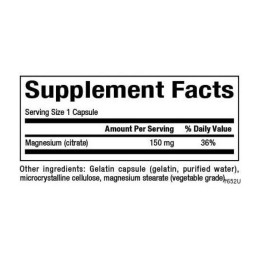 Magnesium Citrate 150mg - 90 caps Natural Factors