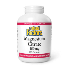 Magnesium Citrate 150mg - 180 caps Natural Factors