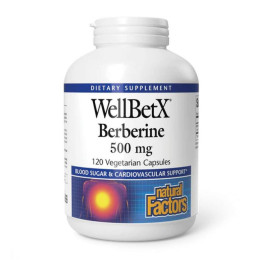 WellBetX Berberine 500mg - 120 vcaps Natural Factors