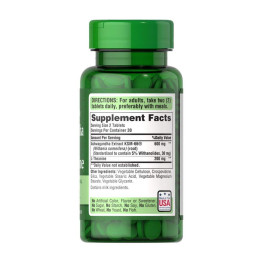 Ashwagandha KSM-66® & L-Theanine - 60 tabs Puritans Pride