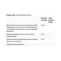 Activated Broccoli Seed Extracts 350mg - 30 vcaps Solaray