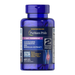 7 Day Formula Joint Soother® Glucosamine Chondroitin MSM & Boswellia - 60 caps Puritans Pride
