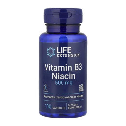 Vitamin B3 Niacin 500 mg - 100 caps Life Extension