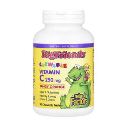 BigFriends Vitamin C 250mg - 90 tabs Orange Natural Factors