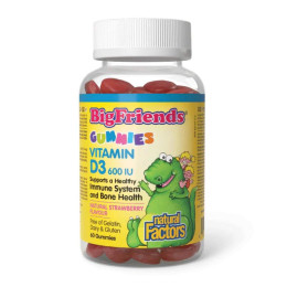 BigFriends Vitamin D3 Gummies 600 IU - 60 gummies Natural Factors