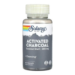 Activated Charcoal, Coconut 280mg - 90 vcaps Solaray