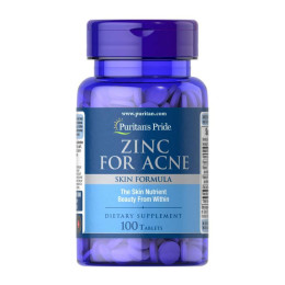 Zinc for Acne - 100 tab Puritans Pride