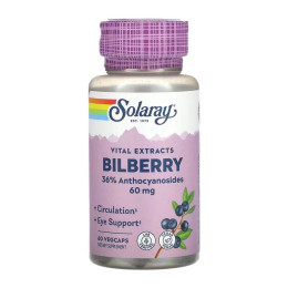 Bilberry Berry Extract 60mg - 60 vcaps Solaray