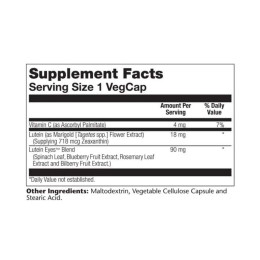 Lutein Eyes 18 - 30 vcaps Solaray