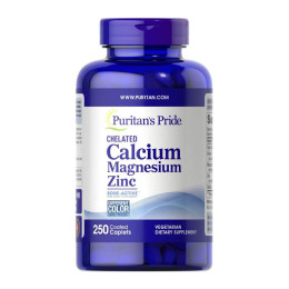 Calcium Magnesium Zinc - 250 caps (Пошкоджена банка) Puritans Pride