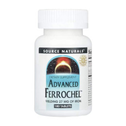 Advanced Ferrochel™ 27mg - 180 tabs (Пошкоджена етикетка) Source Naturals