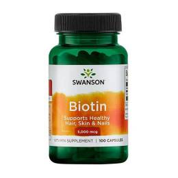 Swanson Biotin 5,000 mcg (100 caps)