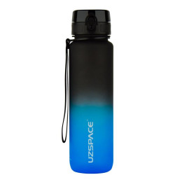 UZSPACE Uzspace Frosted Gradient Waterbottle 3038 (1 L, black/blue)