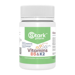 Vitamin D3 & K2 - 120 tabs Stark Pharm