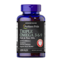 Triple Omega 3-6-9 Fish & Flax Oils - 120 softgels Puritans Pride