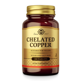 Chelated Copper - 100 tabs Solgar