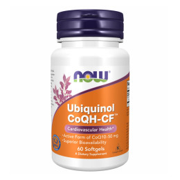 CoQH-CF Ubiquinol - 60 sgels (Пошкоджена етикетка) Now Foods