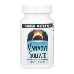 Vanadyl Sulfate 10mg - 100 tabs (Пошкоджена етикетка) Source Naturals