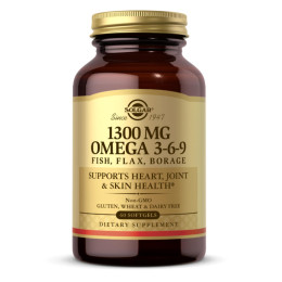 Omega 3-6-9 1300mg - 60 softgels Solgar