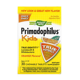 Kids Primadophilus - 30 tabs Orange (Пошкоджена етикетка) Nature's Way