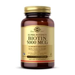 Biotin 5000 mcg - 50 vcaps Solgar