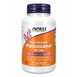 Policosanol 40mg Plus - 90 vcaps (Пошкоджена банка) Now Foods