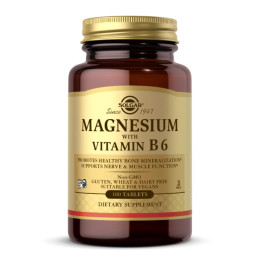 Magnesium with Vitamin B6 - 100 tabs Solgar