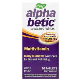 Мультивітаміни для діабетиків, Alpha Betic® Multivitamin, Nature's Way, один раз на день, 30 таблеток