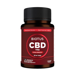 Каннабидиол, CBD Gummies, Biotus, вкус вишни, 25 мг, 30 желейных мишек