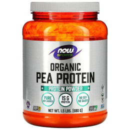 Гороховый протеин, Organic Pea Protein, Now Foods, органик, порошок, без вкуса, 680 г