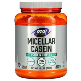 Міцелярний казеїн, Micellar Casein, Now Foods, Sports, порошок швидкого приготування, без ароматизаторів, 816 г