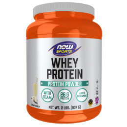 Сироватковий протеїн, Whey Protein, Now Foods, Sports, вершково-ванільний, 907 г