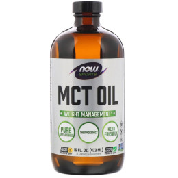 Масло МСТ для схуднення, MCT Oil, Now Foods, Sports, без смаку, 473 мл