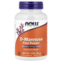 D-манноза, Certified Organic D-Mannose, Now Foods, органик, чистый порошок, 85 г