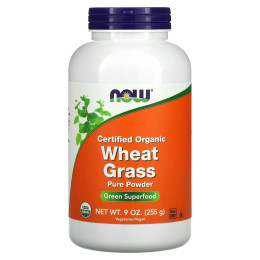 Пророщена пшениця, Wheat Grass, Now Foods, органічна, сертифікована, 255 г