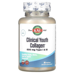 Коллаген омолаживающий, Youth Collagen, KAL, 60 вегетарианских капсул