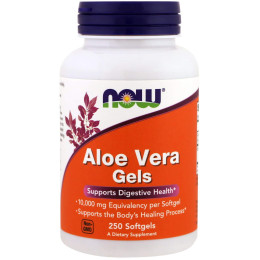 Алое вера, Aloe Vera Gels, Now Foods, 250 капсул