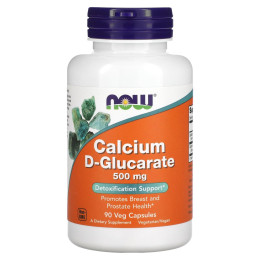 Кальцій D-глюкарат, Calcium D-Glucarate, Now Foods, 500 мг, 90 вегетаріанських капсул