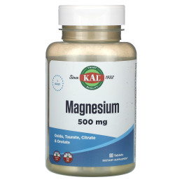 Магній, Magnesium, KAL, 500 мг, 60 таблеток